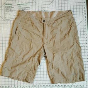 The North Face beige swim trunks/shorts